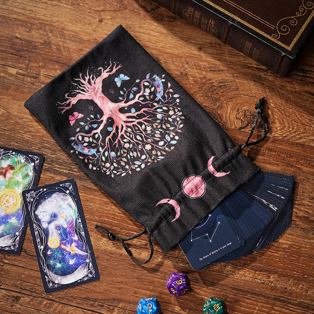 Pochette Mystique en Velours pour Tarot & Oracles