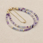 Bracelet Double Rang 3MM en Pierre Naturelle – Collection Énergie & Élégance