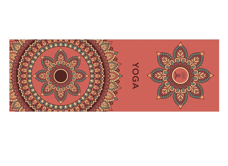 Tapis de Yoga Antidérapant Double Face – Serviette Yoga Velours Pliable & Séchage Rapide