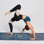 Tapis de Yoga Antidérapant Double Face – Serviette Yoga Velours Pliable & Séchage Rapide