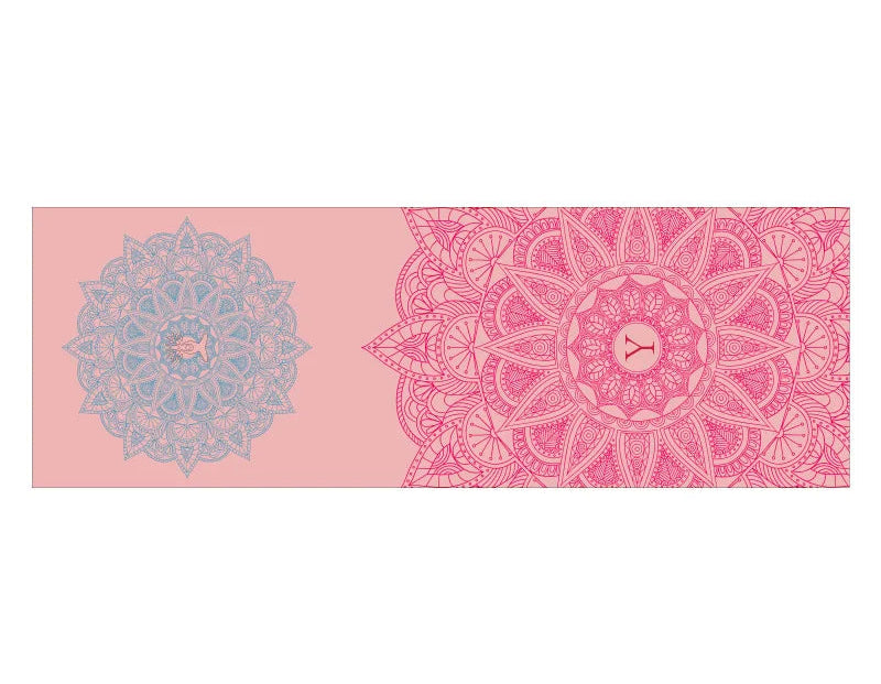 Tapis de Yoga Antidérapant Double Face – Serviette Yoga Velours Pliable & Séchage Rapide