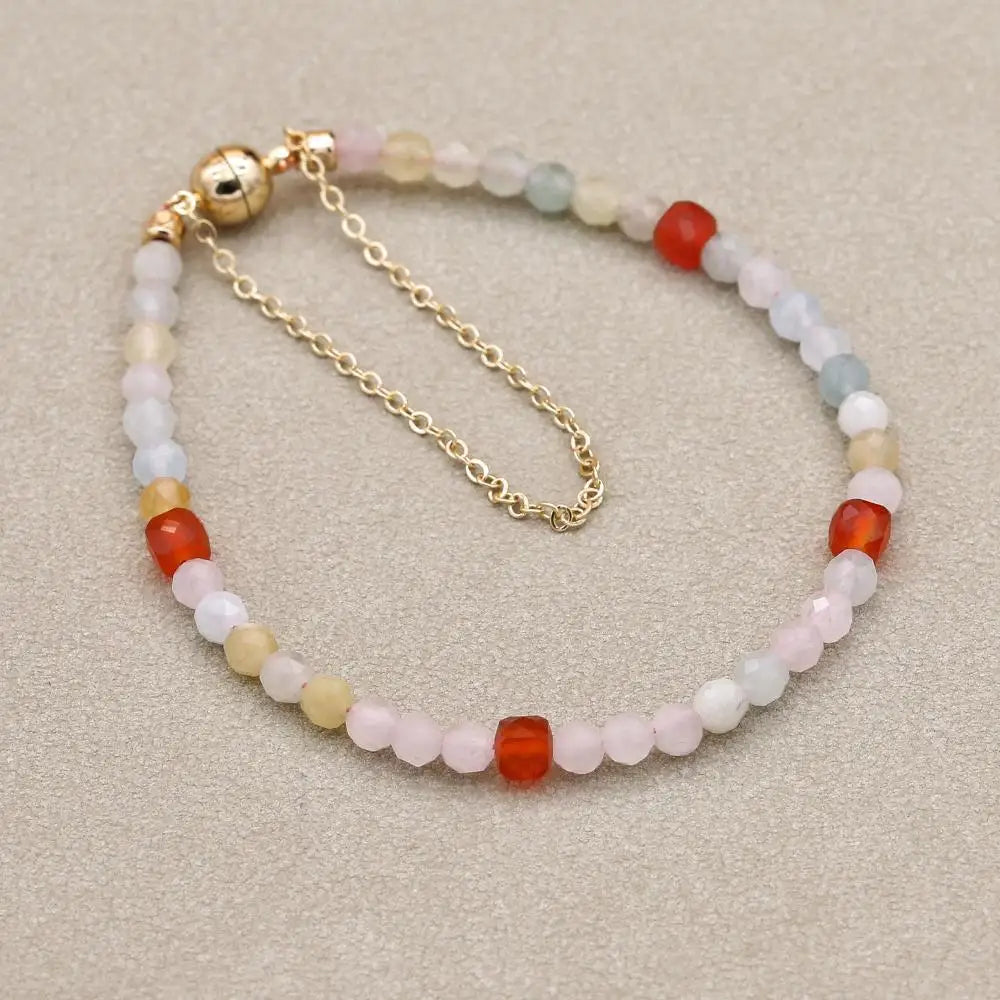 Bracelet Double Rang 3MM en Pierre Naturelle – Collection Énergie & Élégance