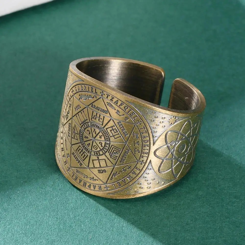 Bague Manchette Pentacle & Sceaux Mystiques