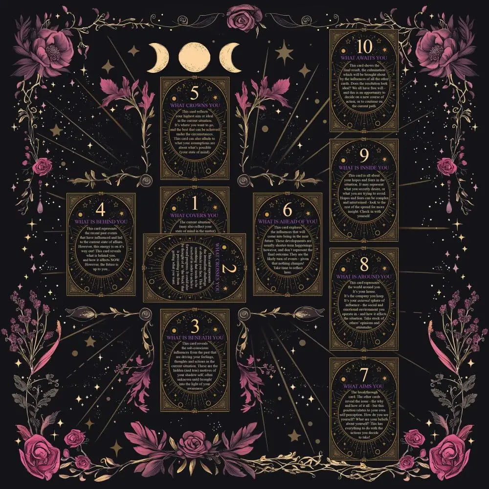 Tapis d’Autel pour Tarot en Velours Épais