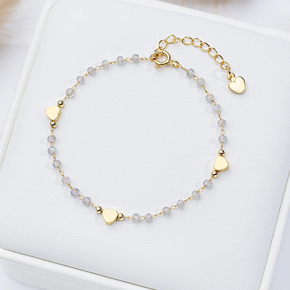 Bracelet Cœur en Pierres Naturelles