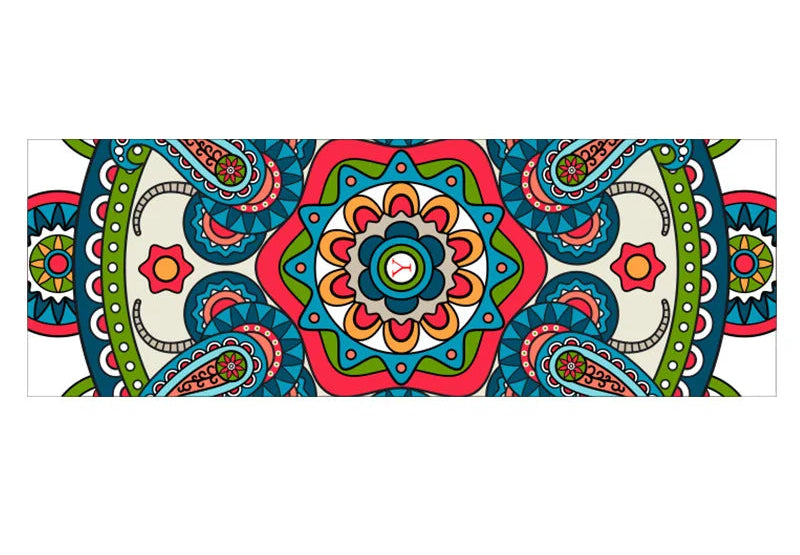 Tapis de Yoga Antidérapant Double Face – Serviette Yoga Velours Pliable & Séchage Rapide