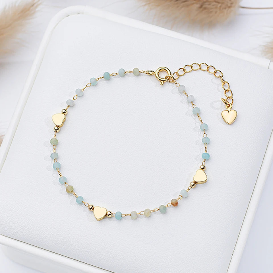 Bracelet Cœur en Pierres Naturelles