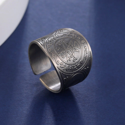 Bague Manchette Pentacle & Sceaux Mystiques