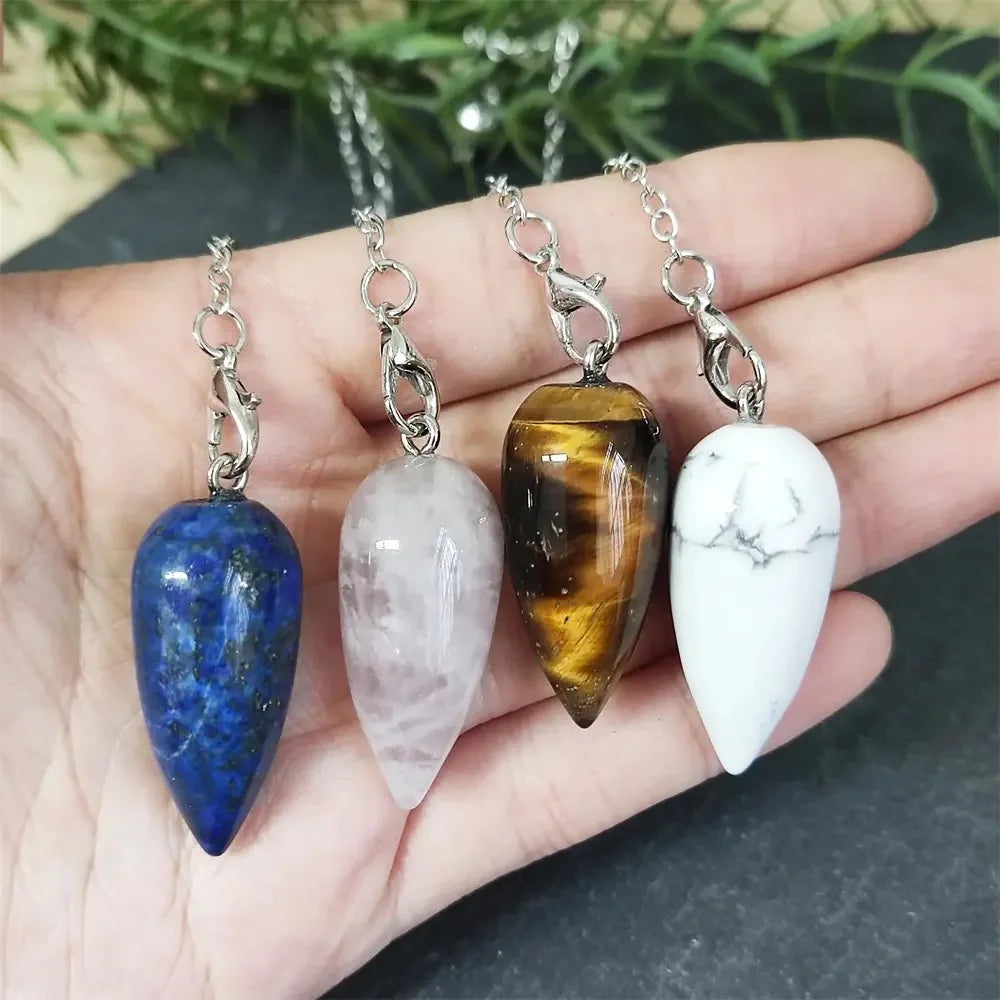Pendule divinatoire en pierre naturelle – Forme goutte