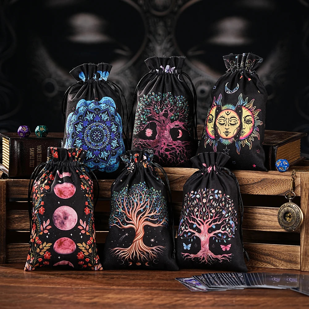 Pochette Mystique en Velours pour Tarot & Oracles