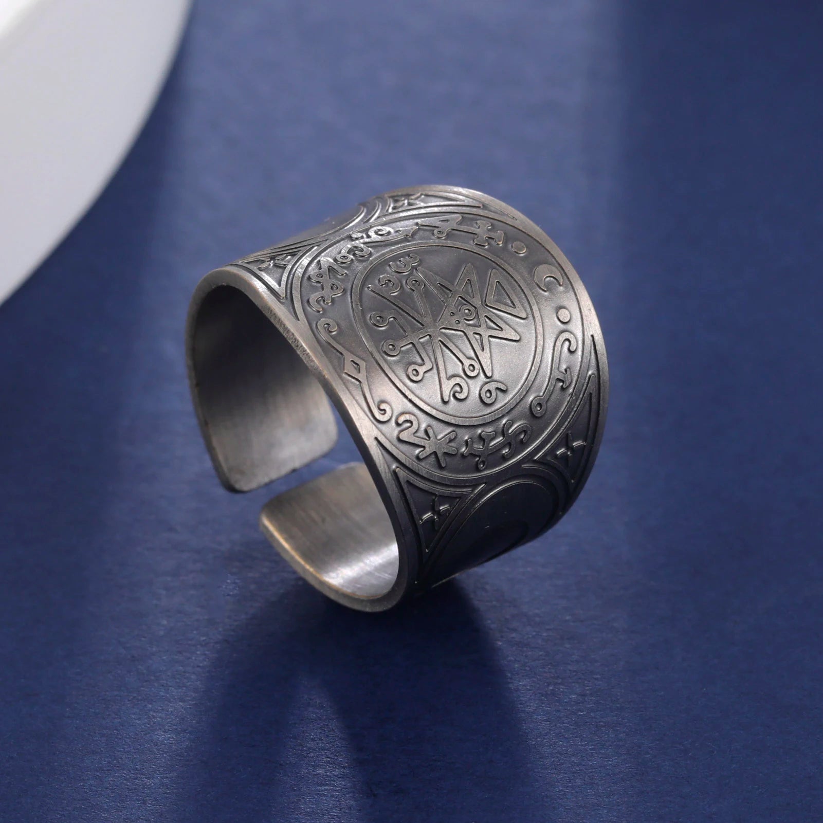 Bague Manchette Pentacle & Sceaux Mystiques