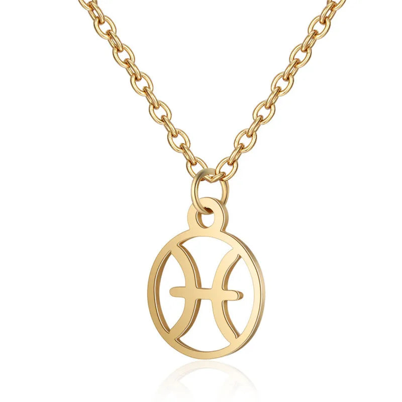 Collier Signe du Zodiaque Doré ou Argenté – Pendentif Astrologique Élégant