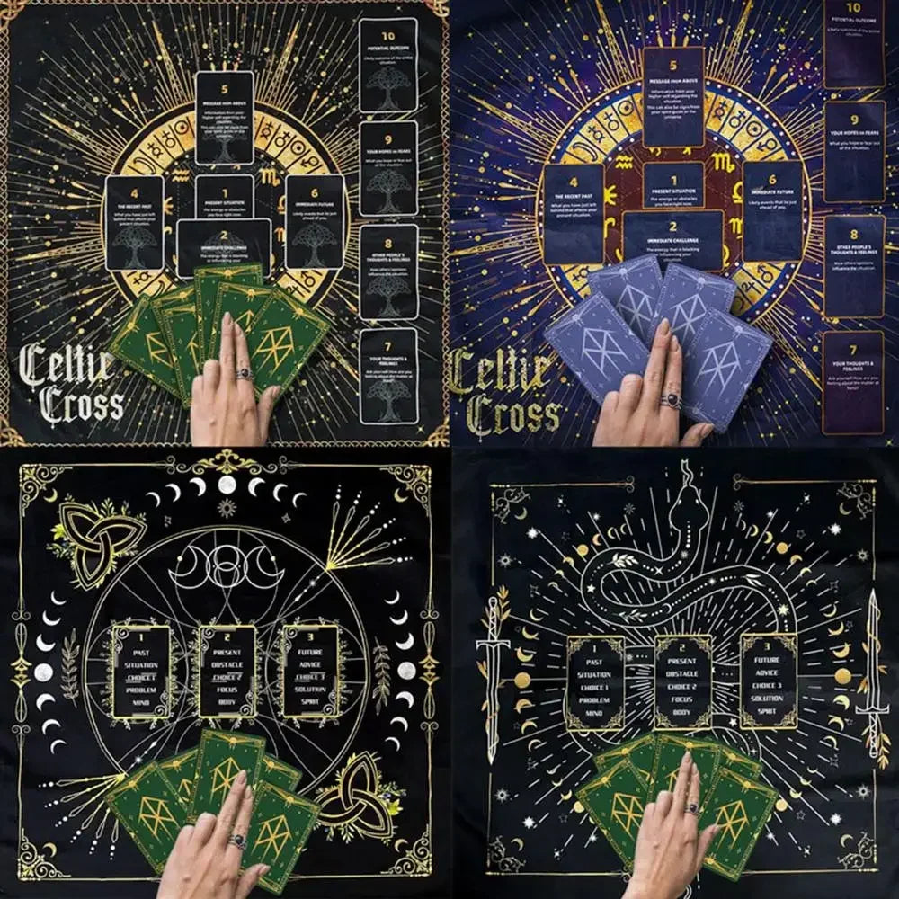 Tapis d’Autel pour Tarot en Velours Épais