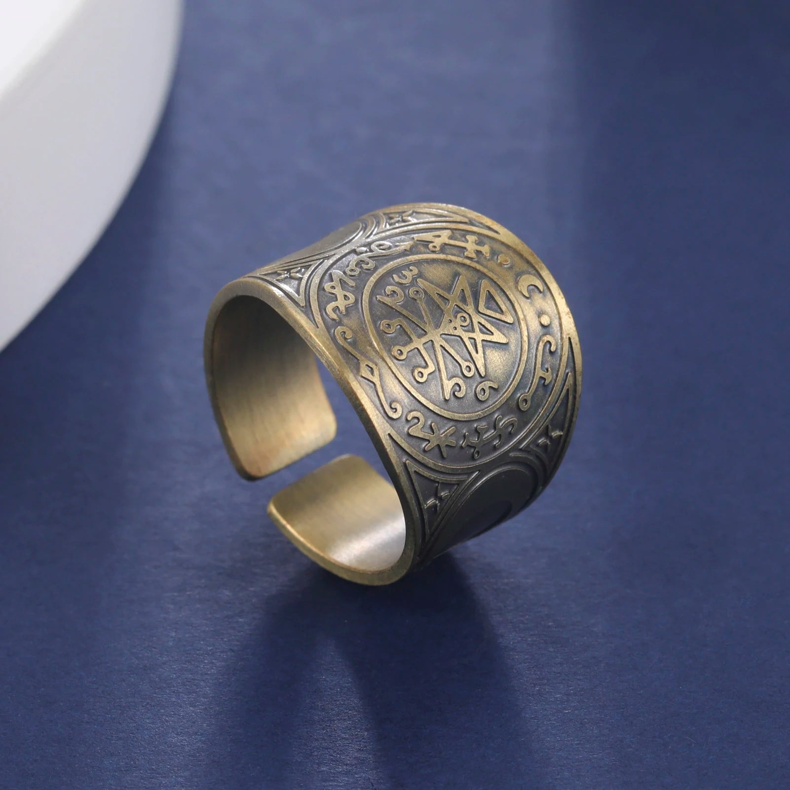 Bague Manchette Pentacle & Sceaux Mystiques