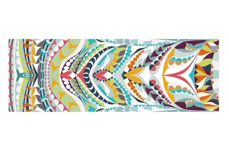 Tapis de Yoga Antidérapant Double Face – Serviette Yoga Velours Pliable & Séchage Rapide