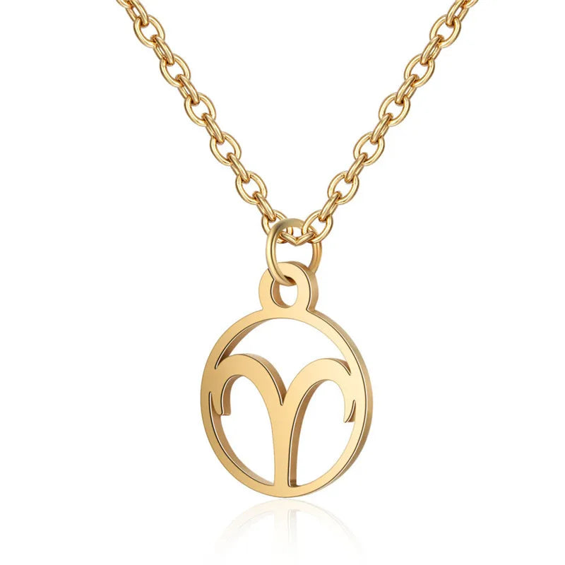Collier Signe du Zodiaque Doré ou Argenté – Pendentif Astrologique Élégant