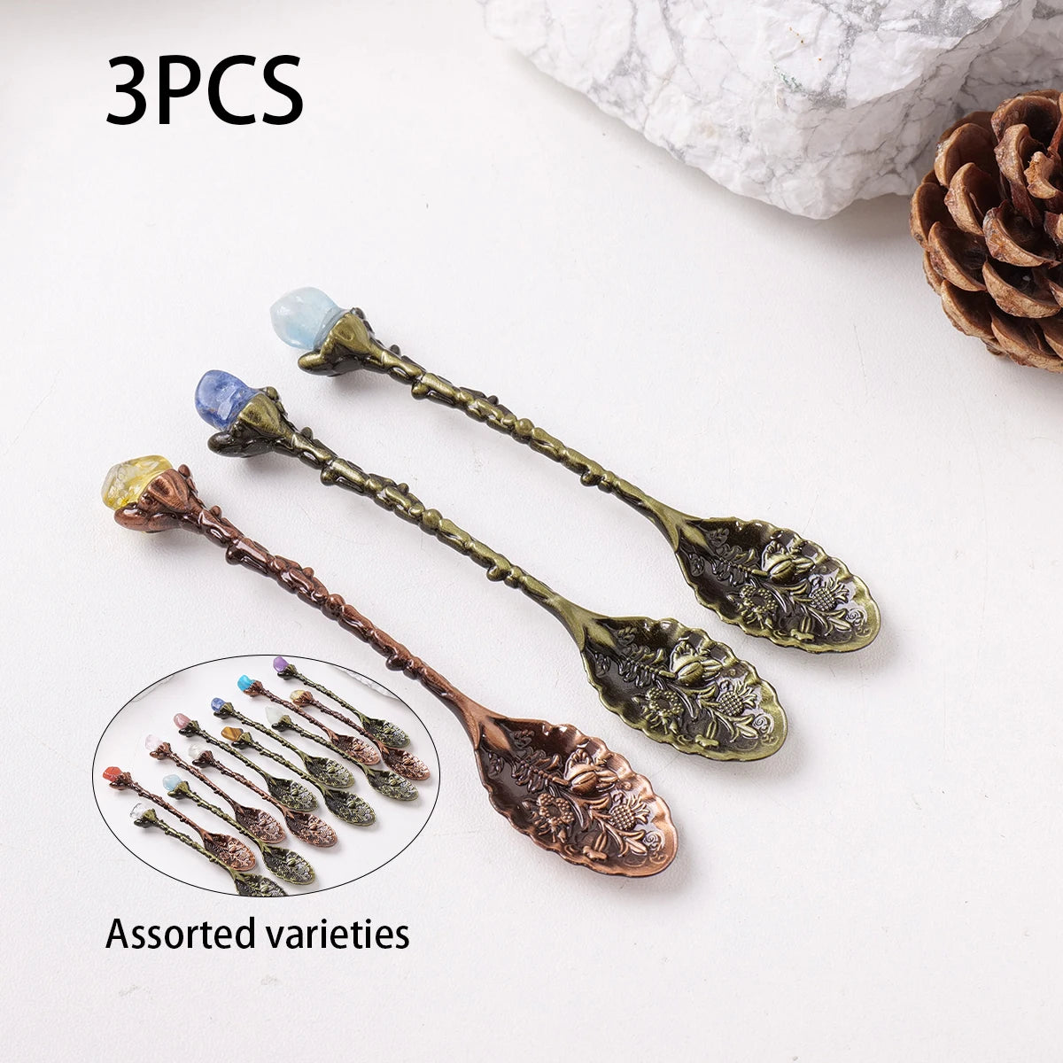 Cuillère Magique en Cristal Brut – Énergie & Rituel Divinatoire