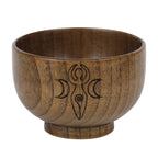 Bol d’Autel Rituel en Bois Sculpté