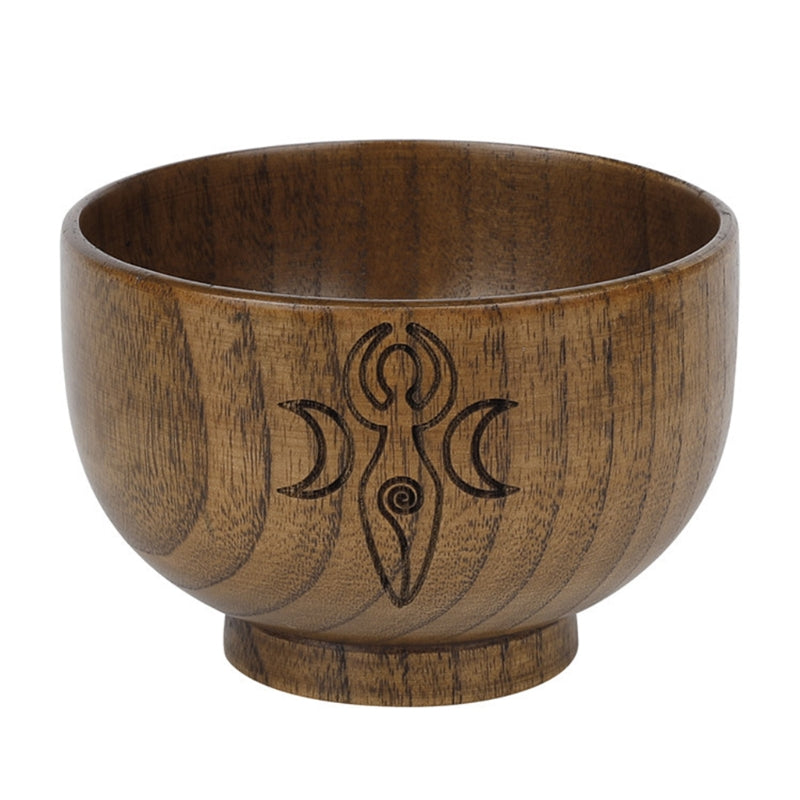 Bol d’Autel Rituel en Bois Sculpté