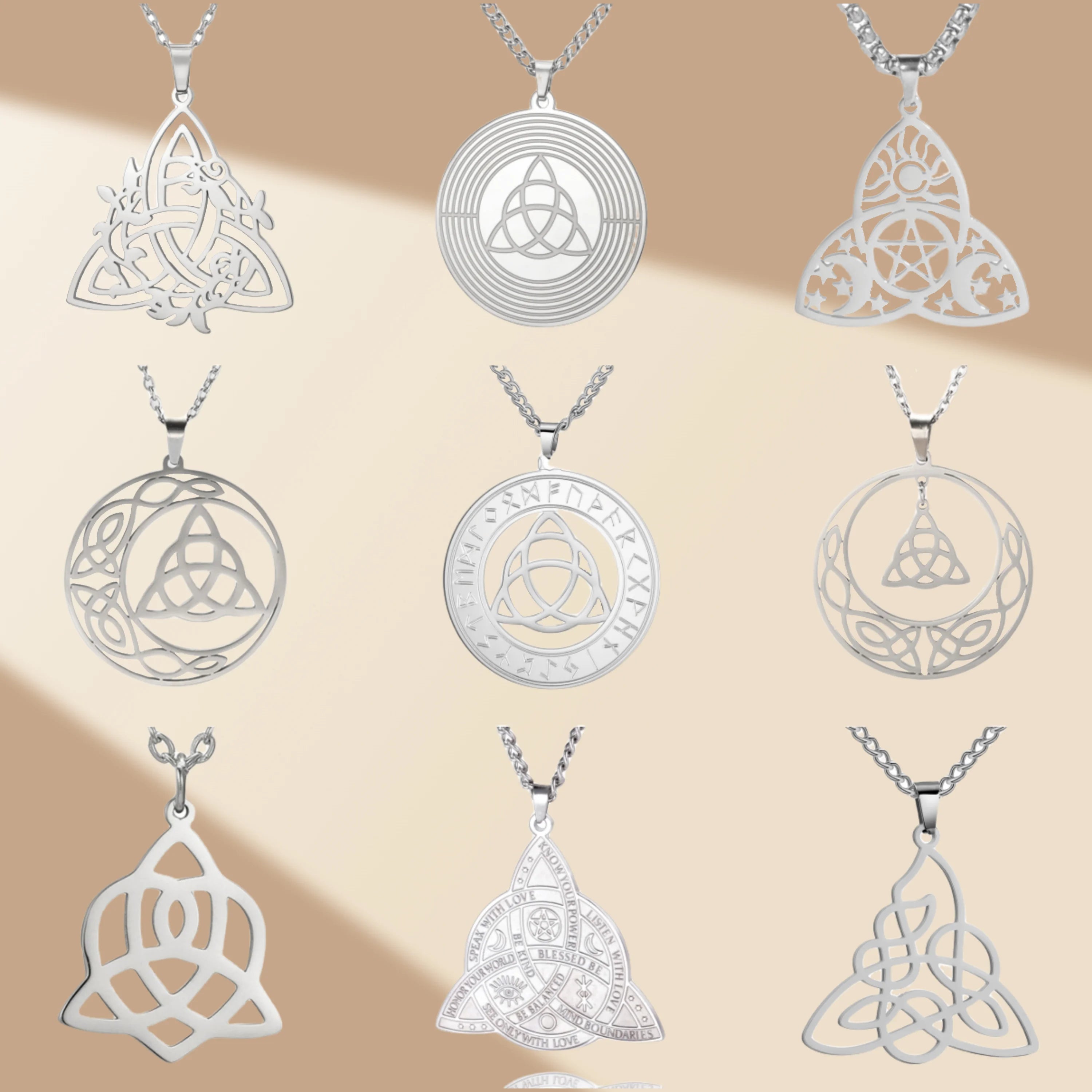 Collier Triquetra – Nœud Sacré de Protection et d’Harmonie