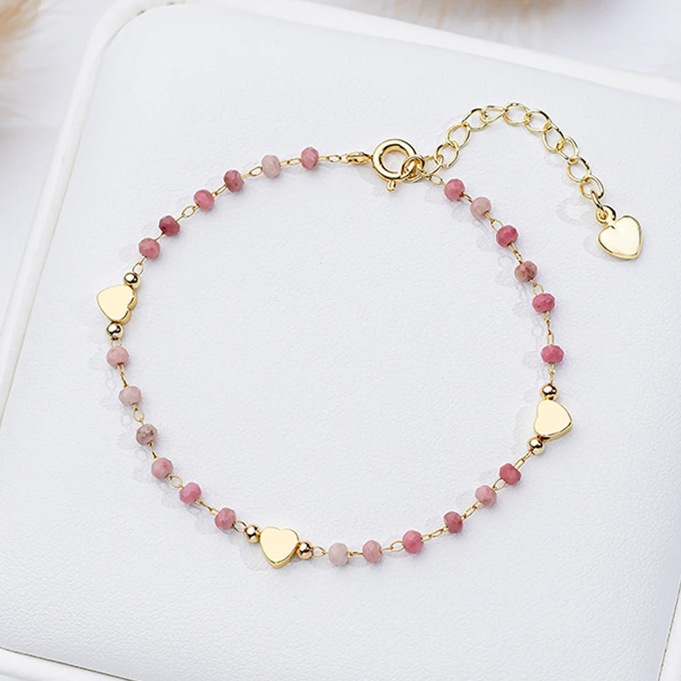 Bracelet Cœur en Pierres Naturelles