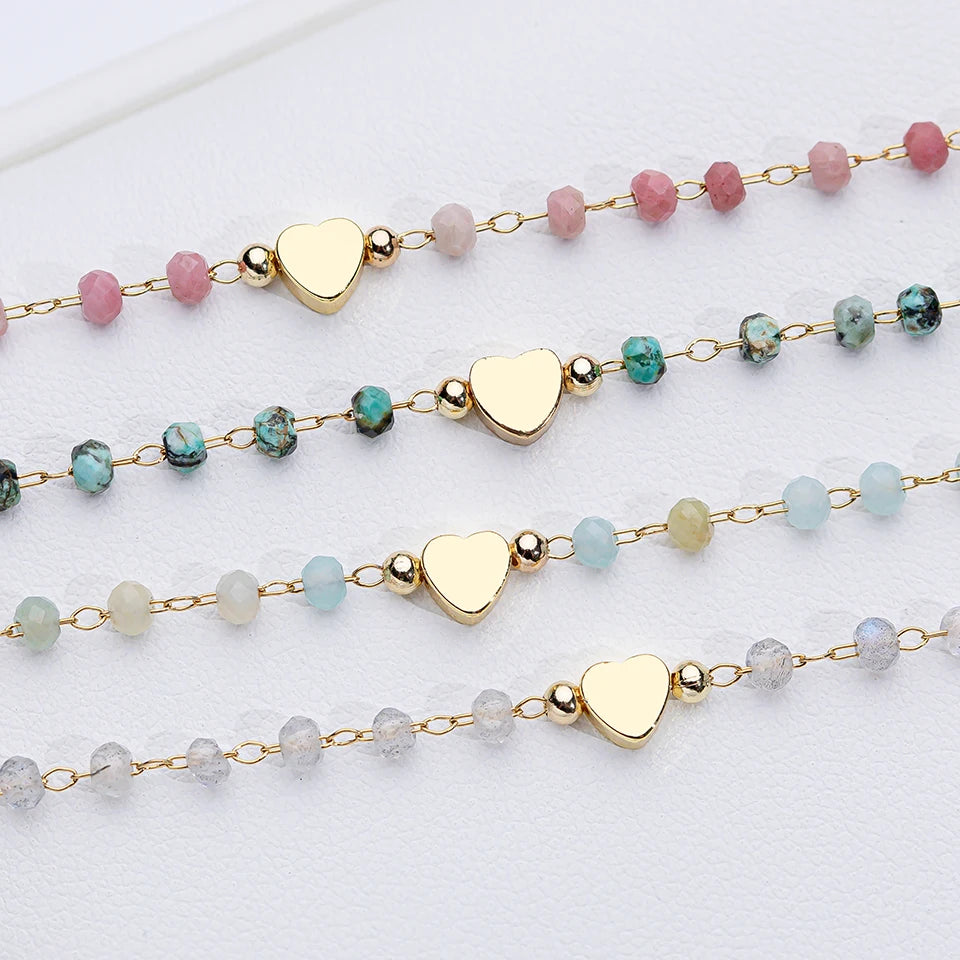 Bracelet Cœur en Pierres Naturelles