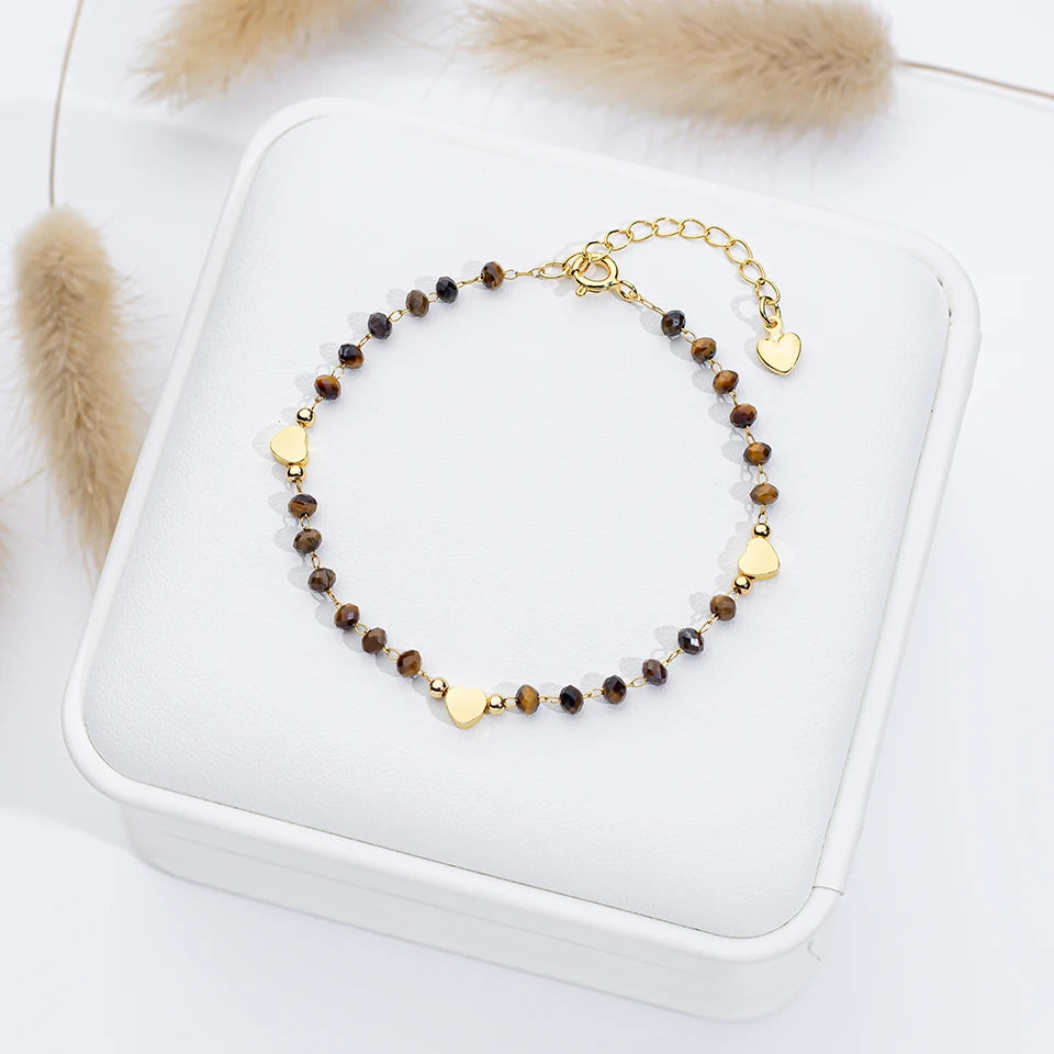 Bracelet Cœur en Pierres Naturelles