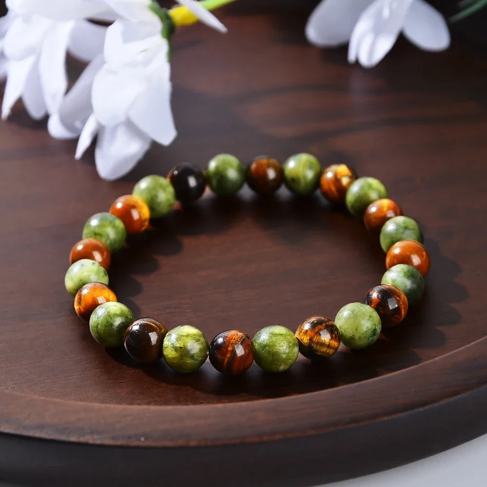 Natural Stone Symbolic Beaded Bracelet