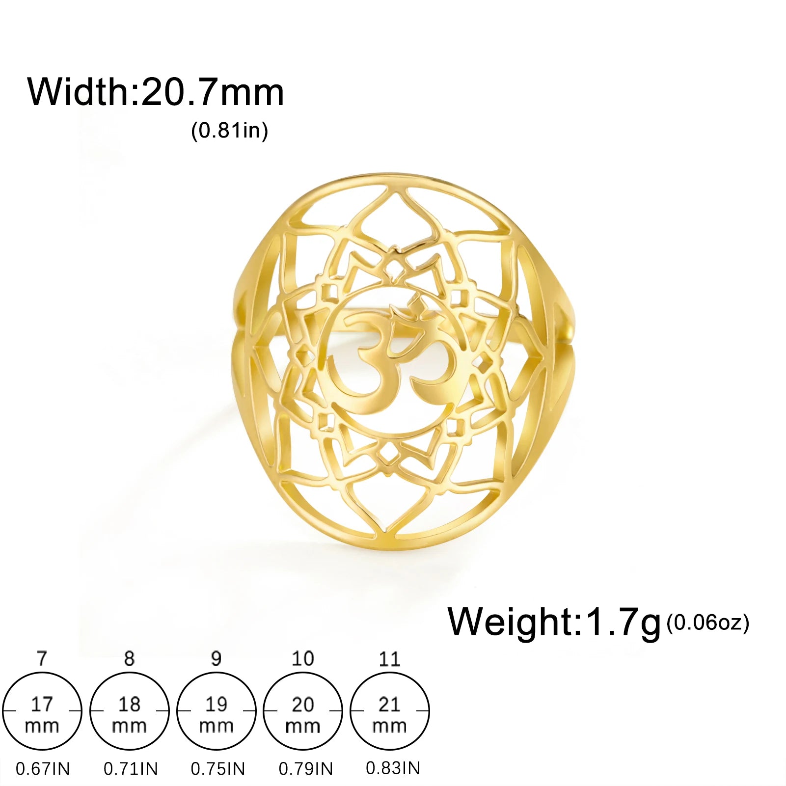 Bague Lotus Om – Symbole Sacré de Sérénité et d’Éveil Spirituel