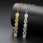 Collier 7 Chakras Fleur de Vie – Pendentif Spirituel en Acier Inoxydable pour Méditation et Yoga