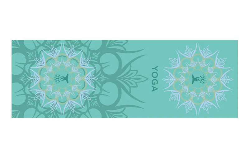 Tapis de Yoga Antidérapant Double Face – Serviette Yoga Velours Pliable & Séchage Rapide