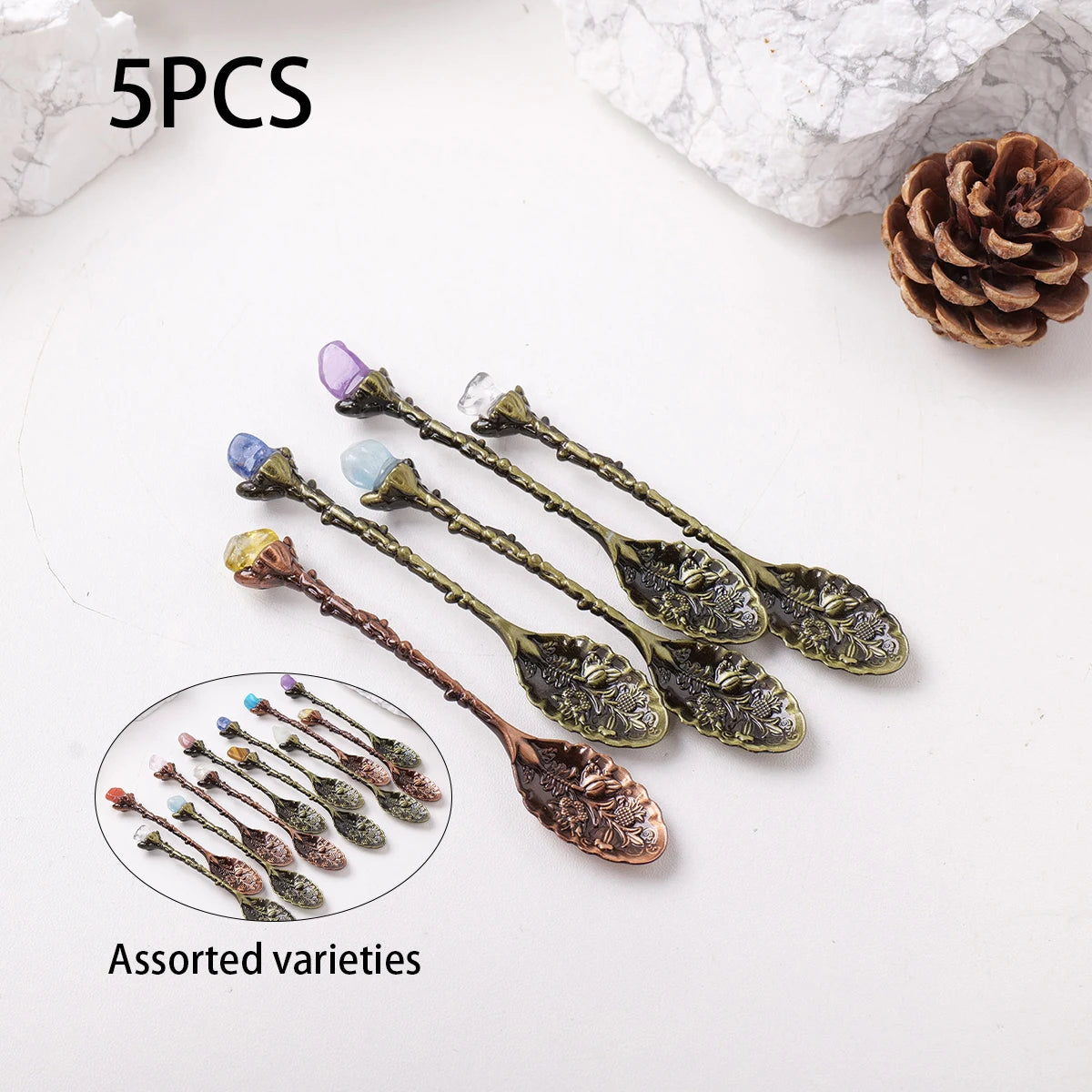 Cuillère Magique en Cristal Brut – Énergie & Rituel Divinatoire