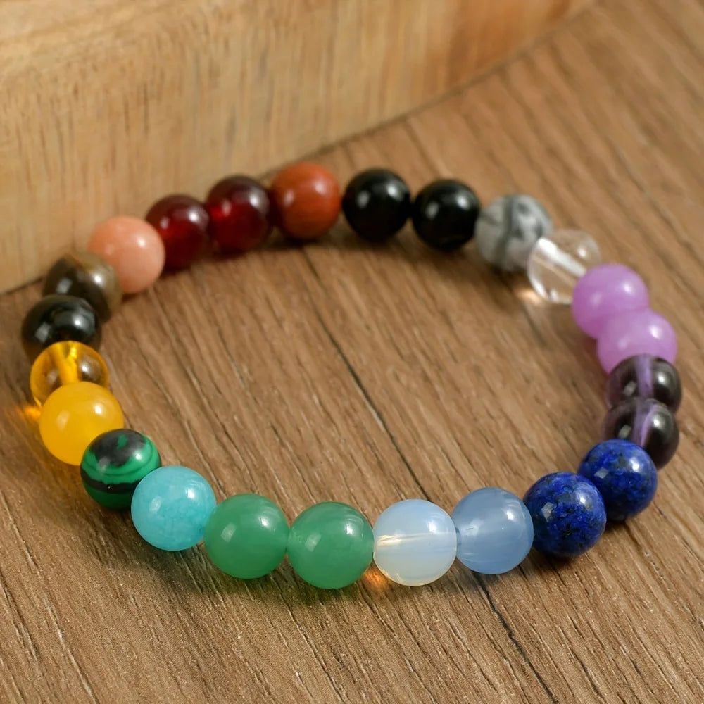 Natural Stone Symbolic Beaded Bracelet