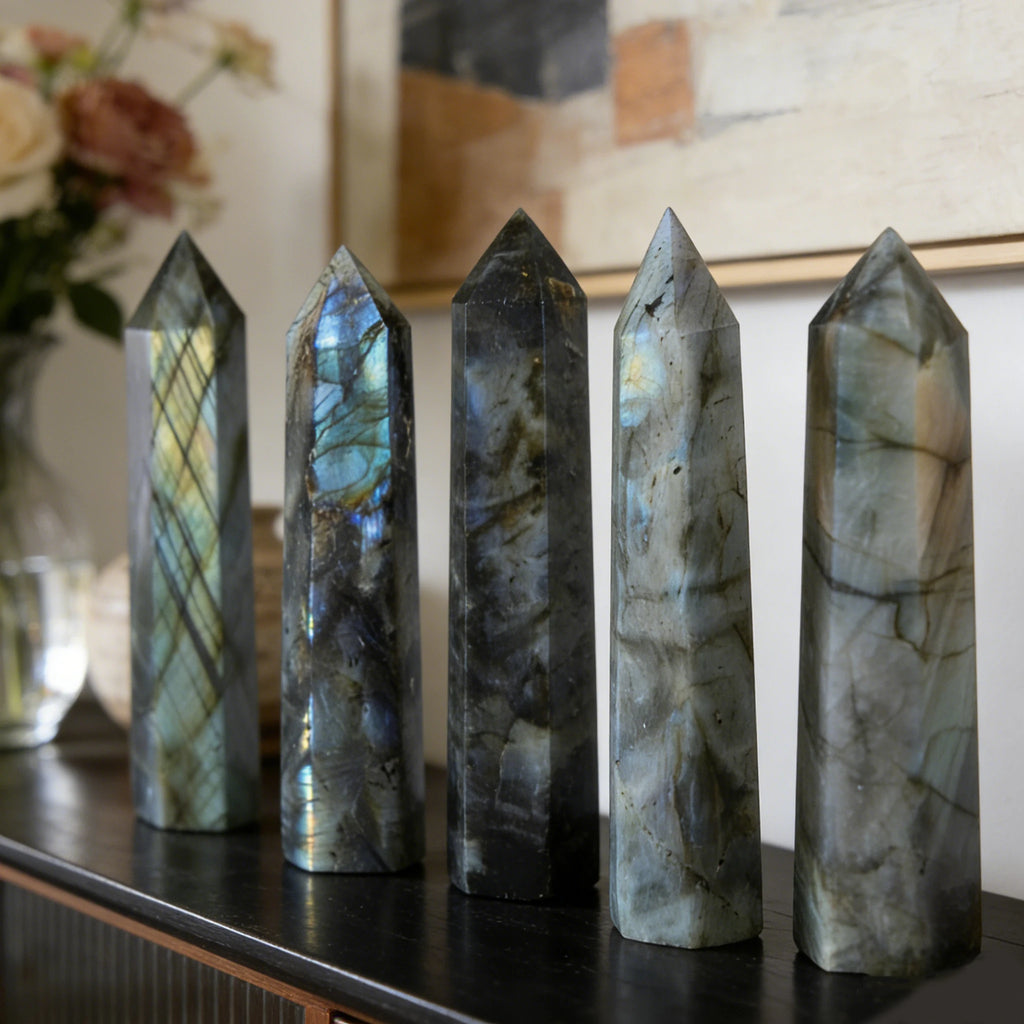 Labradorite en Colonne Hexagonale
