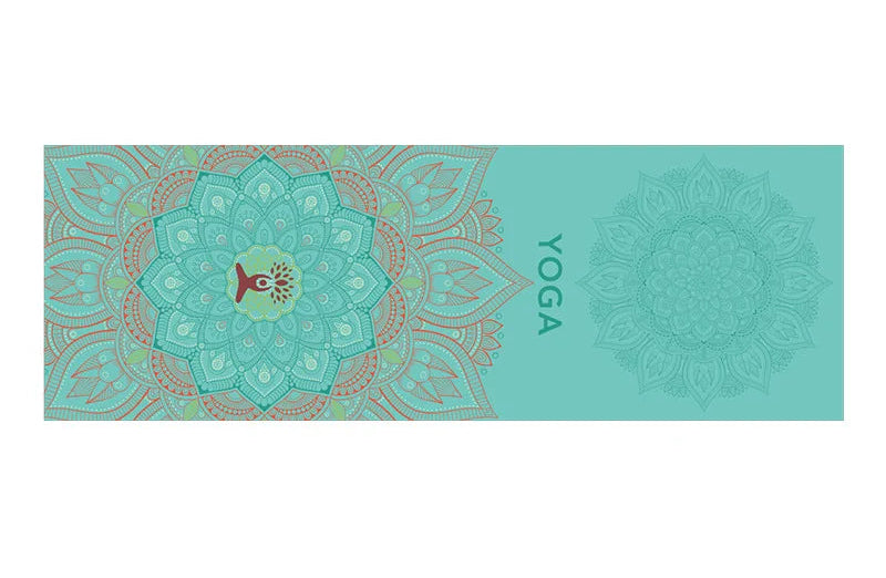 Tapis de Yoga Antidérapant Double Face – Serviette Yoga Velours Pliable & Séchage Rapide