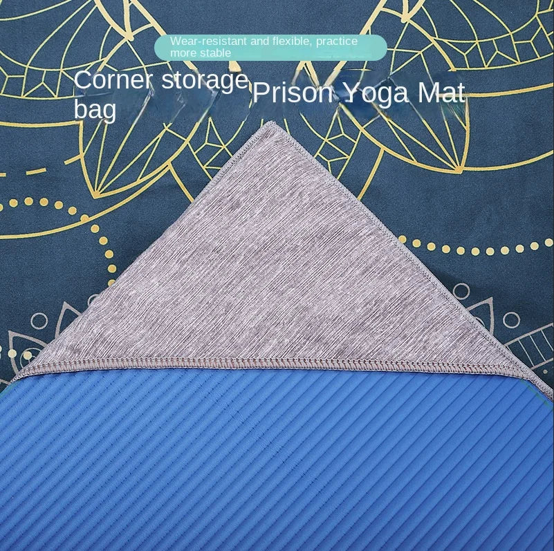 Tapis de Yoga Antidérapant Double Face – Serviette Yoga Velours Pliable & Séchage Rapide