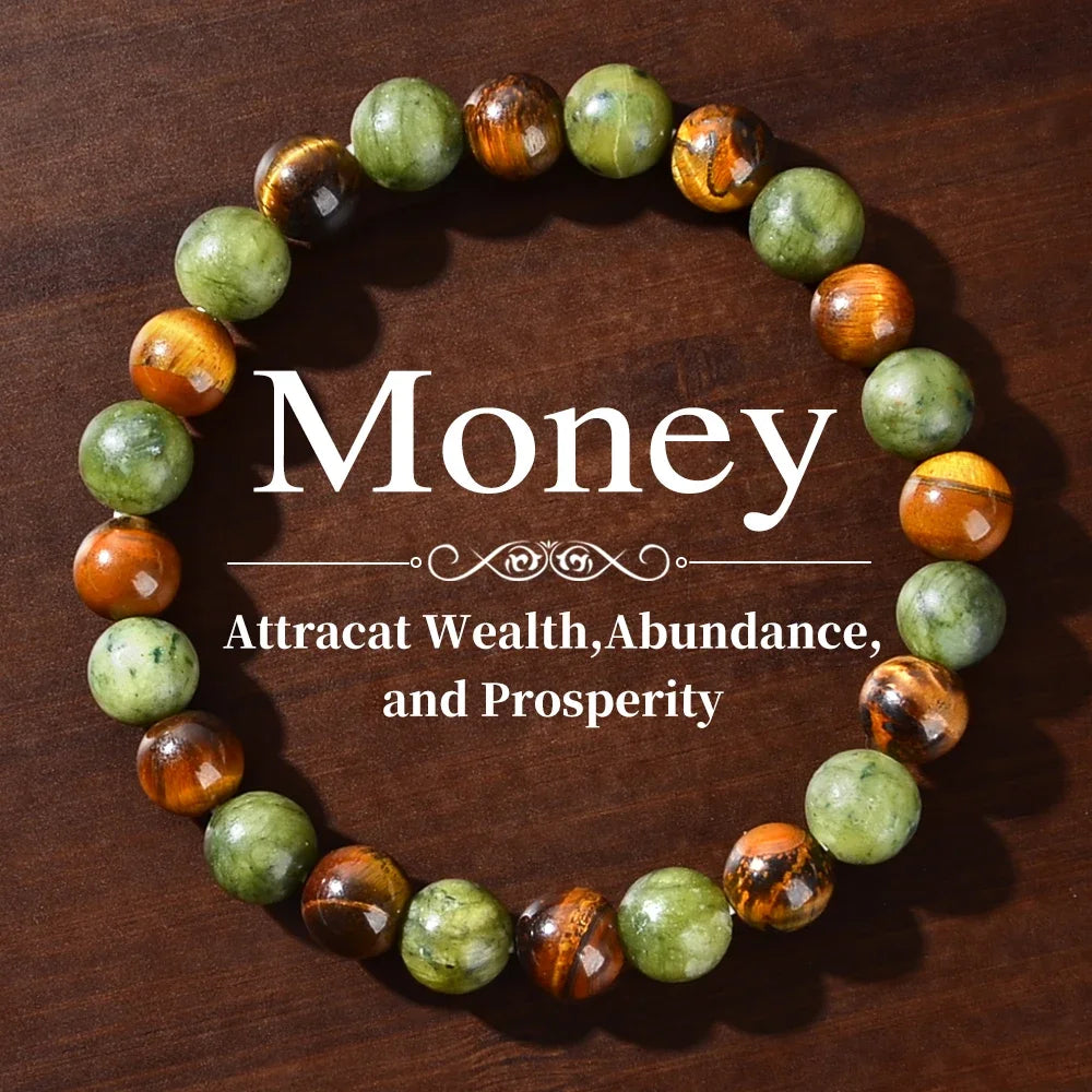 Natural Stone Symbolic Beaded Bracelet