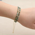 Bracelet Double Rang 3MM en Pierre Naturelle – Collection Énergie & Élégance