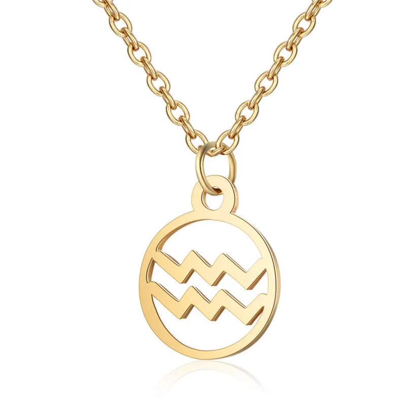 Collier Signe du Zodiaque Doré ou Argenté – Pendentif Astrologique Élégant
