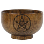 Bol d’Autel Rituel en Bois Sculpté