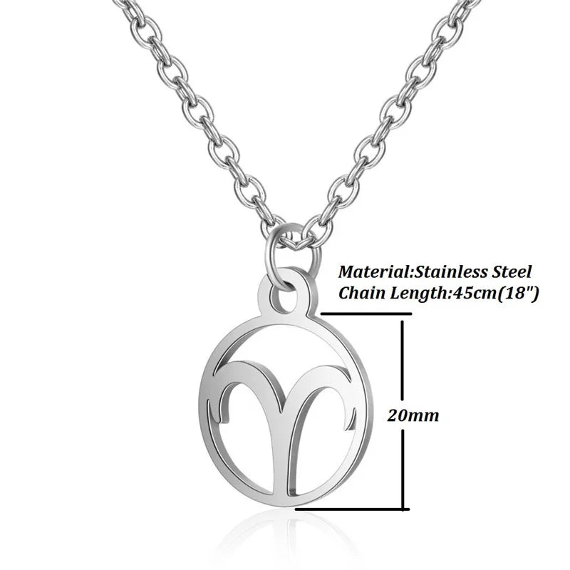 Collier Signe du Zodiaque Doré ou Argenté – Pendentif Astrologique Élégant