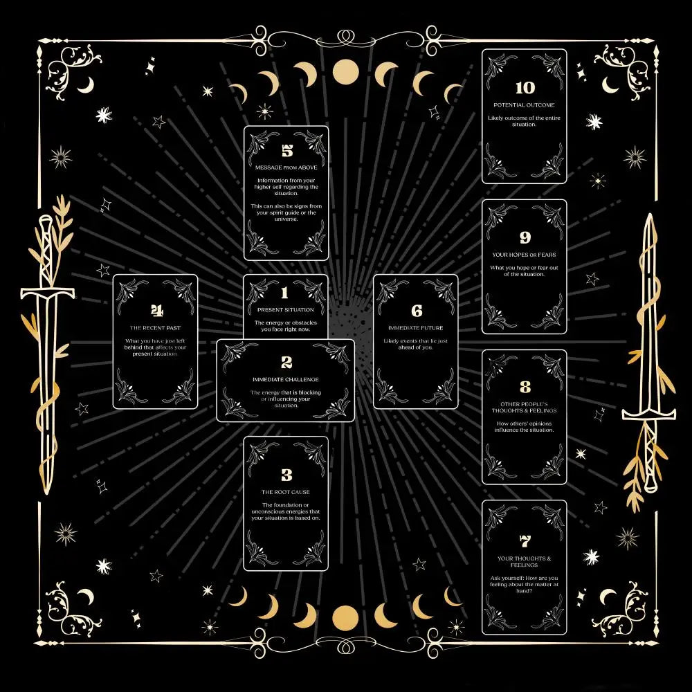 Tapis d’Autel pour Tarot en Velours Épais