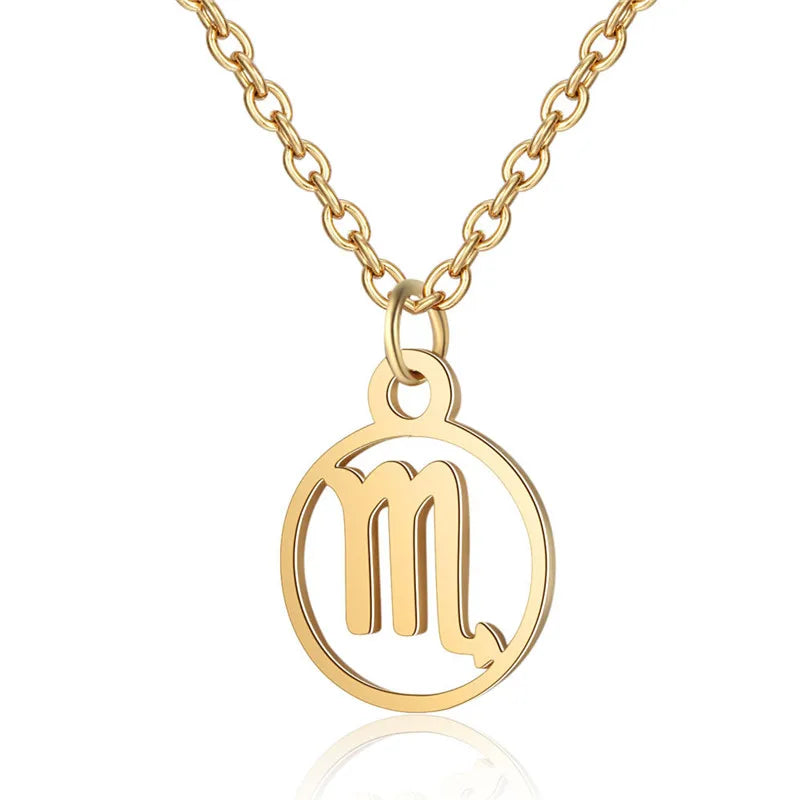 Collier Signe du Zodiaque Doré ou Argenté – Pendentif Astrologique Élégant