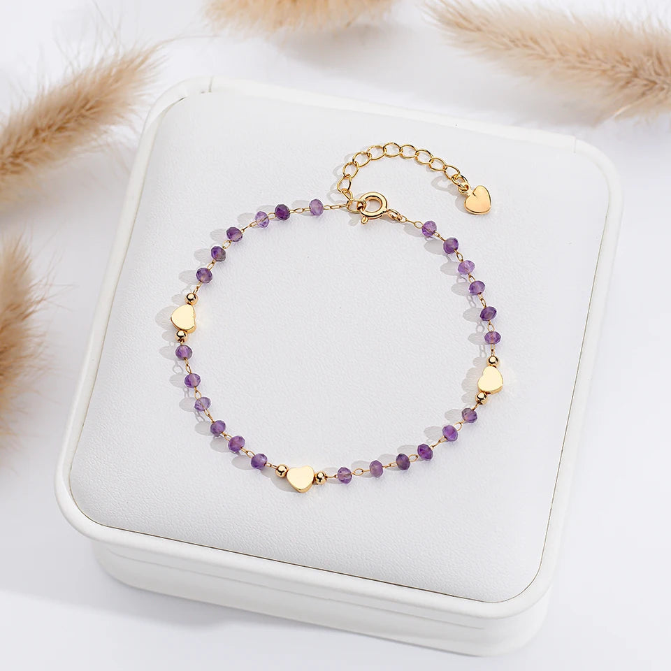 Bracelet Cœur en Pierres Naturelles