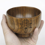 Bol d’Autel Rituel en Bois Sculpté