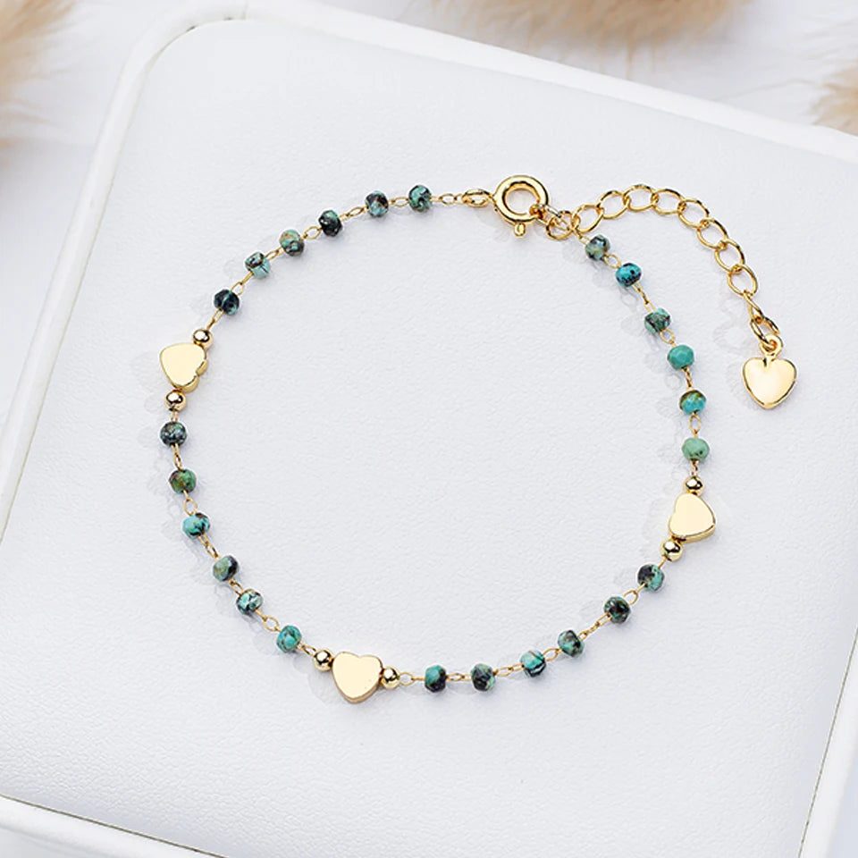 Bracelet Cœur en Pierres Naturelles