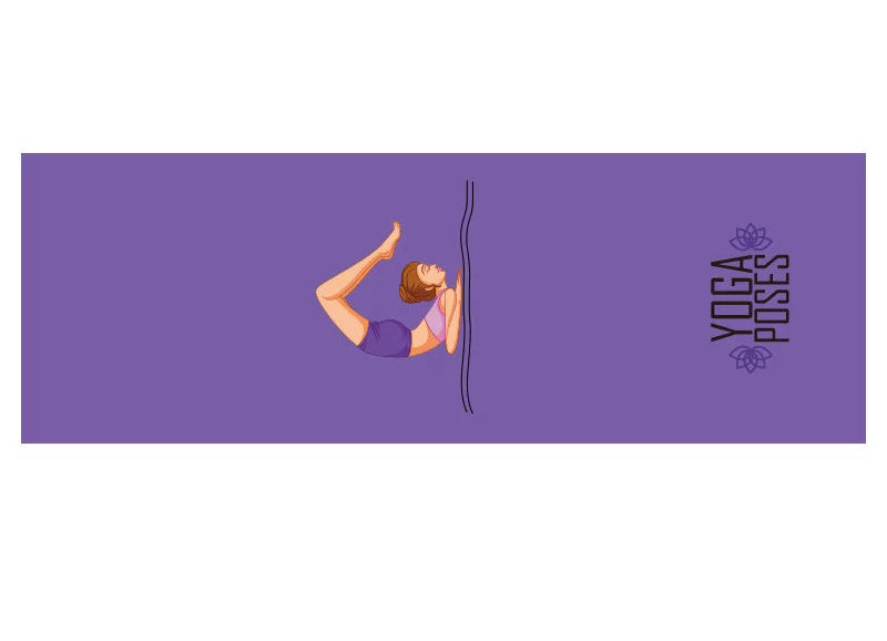 Tapis de Yoga Antidérapant Double Face – Serviette Yoga Velours Pliable & Séchage Rapide