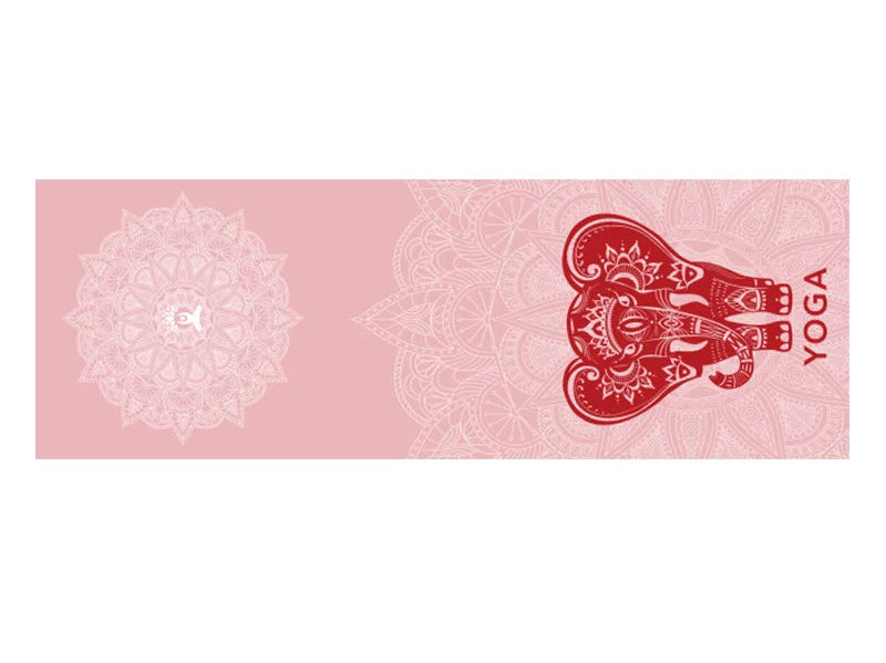 Tapis de Yoga Antidérapant Double Face – Serviette Yoga Velours Pliable & Séchage Rapide