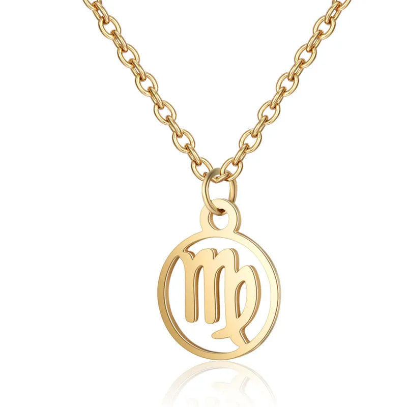 Collier Signe du Zodiaque Doré ou Argenté – Pendentif Astrologique Élégant